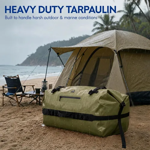 Miniatura 3 de Haimont Mochila Duffel Grande Impermeable con Parte Superior Enrollable, Bolsa Duffel Seca de Servicio Pesado para Navegación, Viajes, Camping