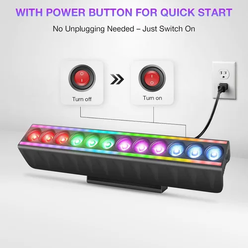 Miniatura 6 de Barra de luz LED para lavado de escenario, paquete de 2: mezcla de colores RGBW de 60 W - Tiras RGB de doble cara - DMX y activado por sonido