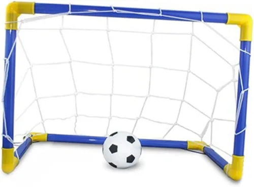 Miniatura 7 de STOBAZA Mini portería de fútbol plegable portátil para marco de plástico con red de portería para entrenamiento de fútbol en interiores y exteriores