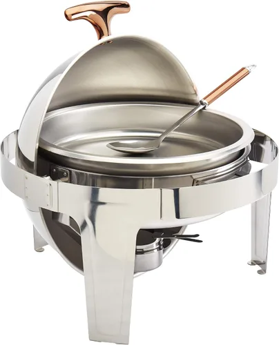 Miniatura 7 de Denmark Tools for Cooks Celebrations Cookware Collection - Juego de 8 platos redondos de acero inoxidable de 4 cuartos de galón con tapa de vidrio
