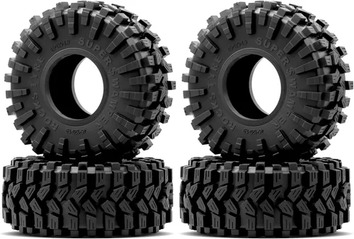 OGRC - Juego de neumáticos RC de 1.9 pulgadas, neumáticos de goma RC 1/10 RC Crawler para SCX10 90046 SCX10 UTB18 TRX4 TRX6 Redcat Gen8 7VS4-10 1/10