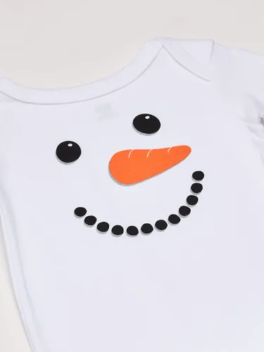 Miniatura 3 de Hudson Baby Overol de algodón para bebés, muñeco de nieve, 12-18 meses US