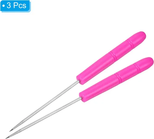 Miniatura 4 de PATIKIL Raqueta de bádminton Herramienta de guía de cuerda de raqueta de tenis Rosa Rojo