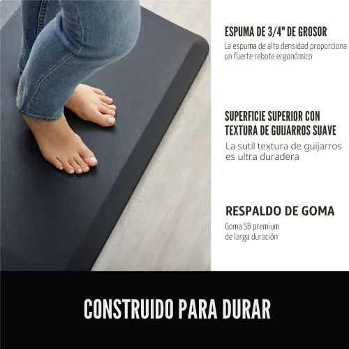 Miniatura 2 de Gorilla Grip - Tapete antifatiga acolchado para cocina, escritorio, ergonómico, superficie rugosa resistente a los rayones y al agua, para comodidad