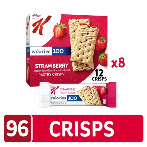 Miniatura 4 de Special K Patatas fritas de pastelería, barras de desayuno, aperitivos de 100 calorías, fresa (8 cajas, 96 patatas fritas)