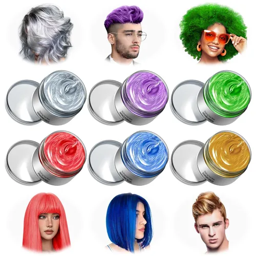 Tinte temporal naranja para el cabello, cera temporal de color del cabello, tinte natural lavable para el cabello para mujeres y hombres, fiesta,