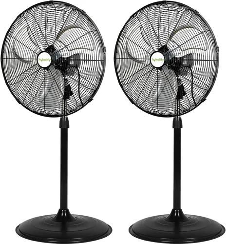 Miniatura 11 de hykolity Ventilador oscilante de pedestal de alta velocidad de 18 pulgadas con 3 velocidades, ventilador de metal resistente de 3850 CFM con aspas