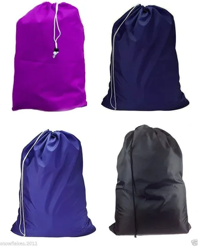 Miniatura 2 de Bolsa de lavandería resistente con cierre de cordón, bolsa de ropa grande lavable a máquina, duradera para universidad, dormitorio, apartamento