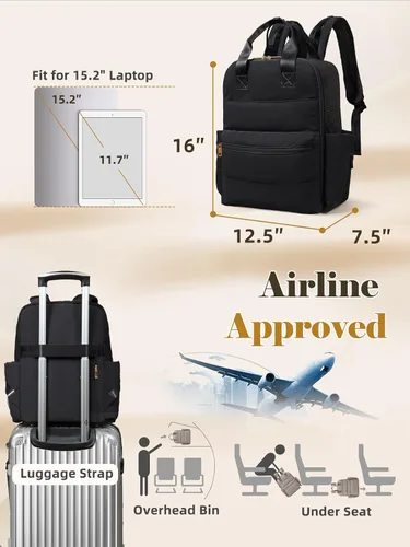 Miniatura 5 de MOMINSIDE Mochila para pañales - Bolsa de viaje esencial para bebé, bolsa de pañales para bebé, bolsa de pañales de artículos esenciales de viaje