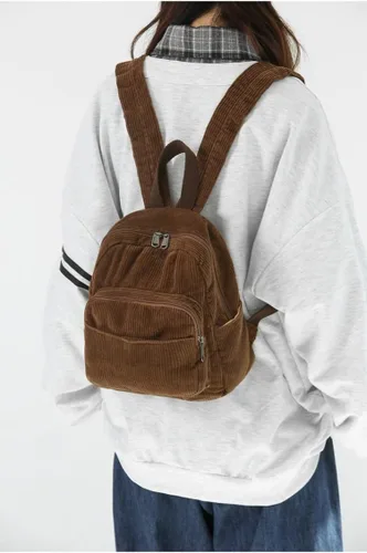 Miniatura 6 de Mochila pequeña para mujer, accesorios de grunge, mochila para mujer, mini mochila de viaje, Marrón, Retro