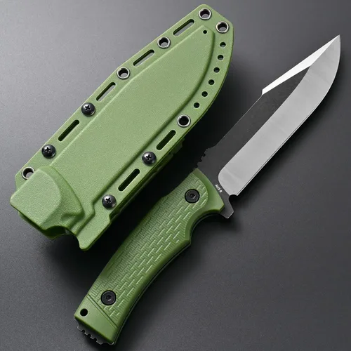 Miniatura 3 de Gtkii GTK3 cuchillo de hoja fija con hoja de acero AUS-8, mango de nylon y fibra de vidrio, cuchillo de espiga completa, herramientas EDC