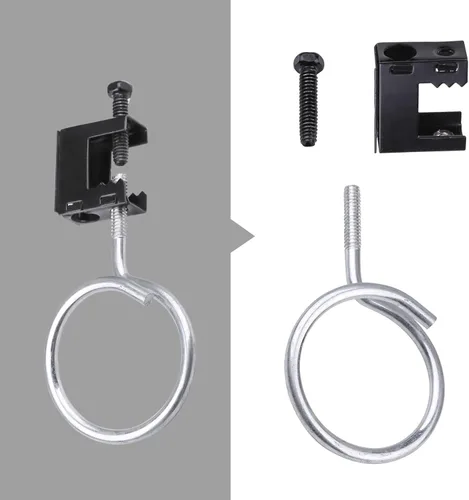 Miniatura 3 de 50 abrazaderas de haz de 1/4" x 20 con anillos de brida roscados de 2" de diámetro, para cable de bajo voltaje soporte y sistema de gestión