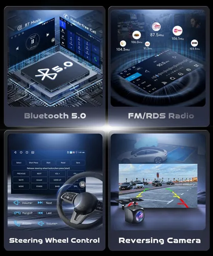 Miniatura 7 de 4G+64G para Ford F150/F250/F350 2004-2014 Radio de coche con Carplay inalámbrico/Android Auto, 7 pulgadas Android 15 pantalla táctil estéreo