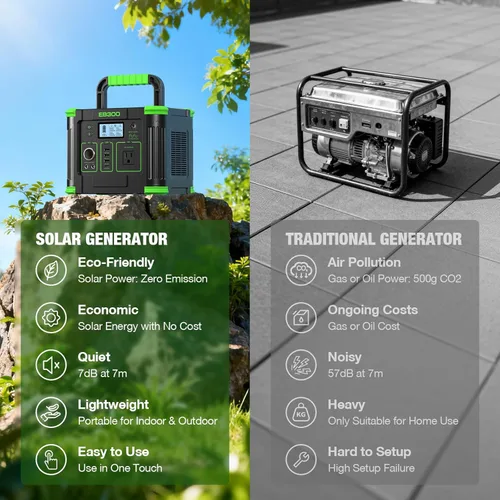 Miniatura 4 de GRECELL Estación de energía portátil de 330 W con panel solar de 100 W, estación de energía portátil de 288.6 Wh, generador solar de 330 W, salidas