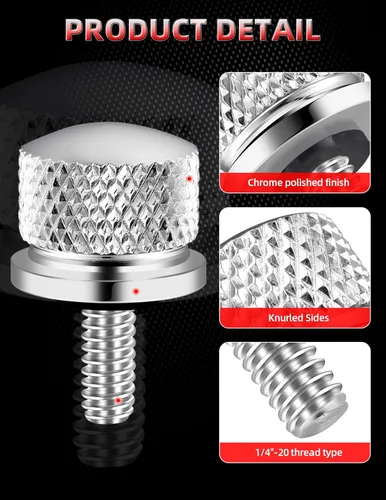 Miniatura 5 de Amazicha Tornillo de acero inoxidable cromado para Harley Davidson Sportster Wide Glide Street Bob Roadking Fatbob Streetbob Softail Dyna Street