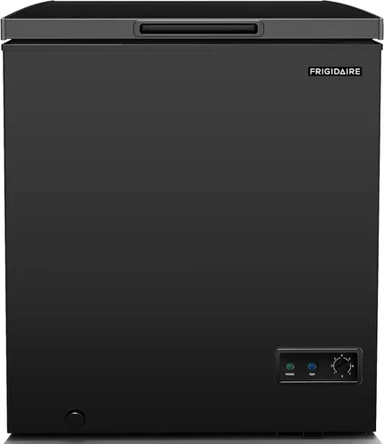 FRIGIDAIRE EFRF5003-BLACK Congelador profundo para gabinete - Listo para garaje, 5.0 pies cúbicos de capacidad, negro - Termostato ajustable - Cesta