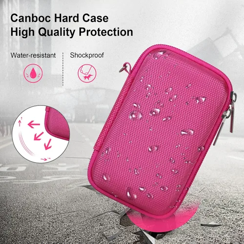 Miniatura 5 de Canboc Funda de transporte para cámara digital Canon PowerShot G7X Mark III/G7X Mark II/SX740/SX730, bolsillo de malla compatible con cable USB