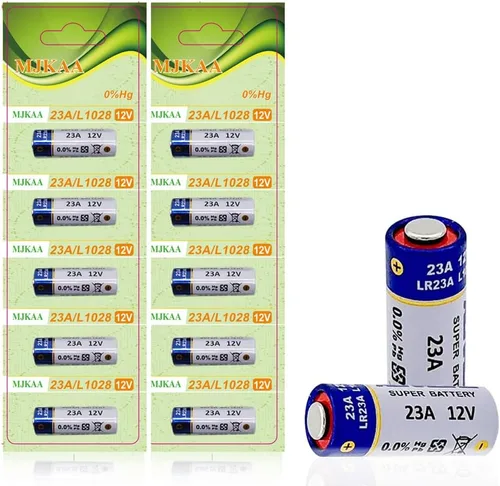 Miniatura 2 de Paquete de 5 baterías A23 de 12 V alcalinas de 60 mAh 12 voltios para abridor de puertas de garaje, ventiladores de techo, timbres de puerta