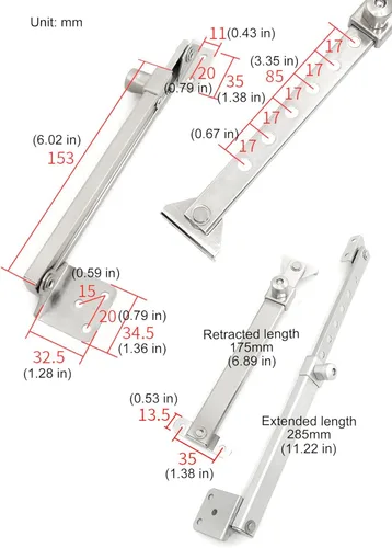 Miniatura 2 de Bisagras para ventana, Estancias de ventana abatible, Tapón de ventana abatible, Soporte de ventana abatible, Cerradura de ventana abatible, Base