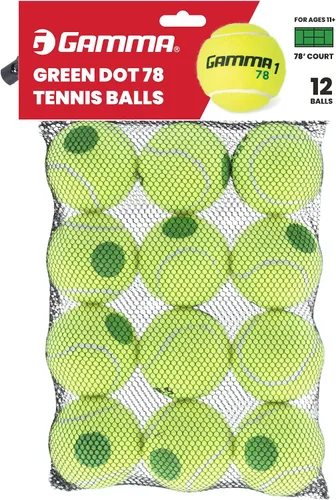 Miniatura 3 de Gamma Orange 60 and Green 78 Dot Training Tennis Balls for Kids & Beginners, Low-Compression Core Reduces Speed & Bounce, Great for Tennis Practice