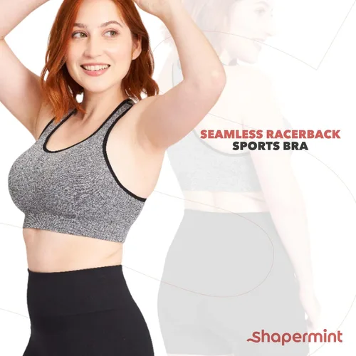 Miniatura 4 de SHAPERMINT Sujetadores deportivos para mujer, sujetadores de entrenamiento para mujer, brasier deportivo de talla grande, tops de entrenamiento