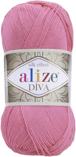 Miniatura 8 de Alize Diva Silk Effect 100% hilo acrílico de microfibra, 1 madejas de bola de 3.53 oz 383yds color (1 - crema)