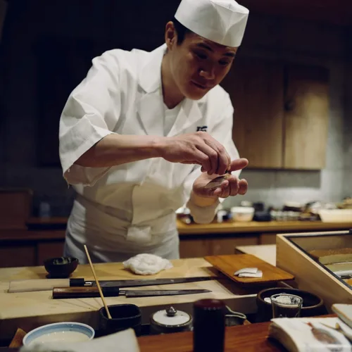 Miniatura 5 de JapanBargain, Cuchillo japonés Yanagiba Sashimi, cuchillo de chef de sushi, acero inoxidable de alto carbono, hoja de 9-1/2 pulgadas, fabricado