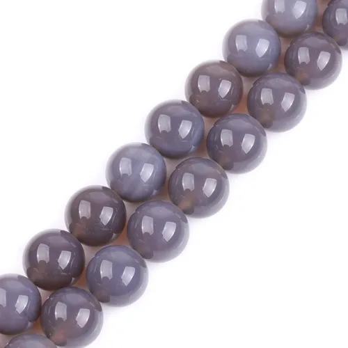 Miniatura 48 de GEM-Inside Cuentas sueltas de piedra natural de lava negra de 8 mm, redondas, piedra de energía para hacer joyas 15' Negro