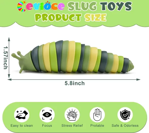 Miniatura 2 de Cevioce Babosa sensorial, mini babosa para adultos y niños, juguete sensorial para autismo, a partir de 3 años, relleno de Pascua (verde)