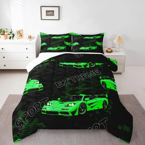 Miniatura 14 de Feelyou Juego de edredón de música rock para niños, edredón colorido con estampado de mariposas para niños y niñas, juego de ropa de cama de Multi