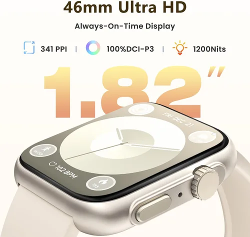 Miniatura 5 de Reloj inteligente para hombres y mujeres, llamada Bluetooth, más de 120 modos deportivos, rastreador de fitness, seguimiento del sueño, contador