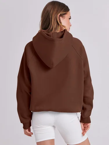 Miniatura 4 de ANRABESS - Sudaderas con capucha para mujer, sobre talla, de vellón de manga larga, modelo de 2024, para otoño