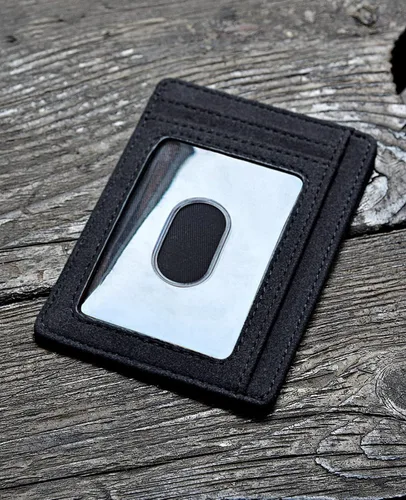 Miniatura 3 de Buffway - Billetera delgada minimalista de cuero con protección RFID para hombre y mujer