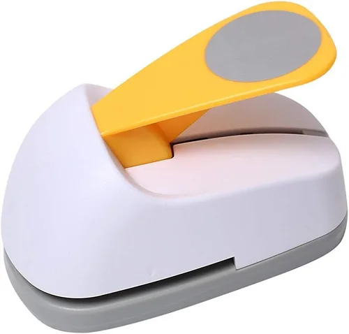 Miniatura 2 de Perforadora de palanca de 3 pulgadas con forma circular, perforadora de un solo agujero, herramienta profesional para manualidades de papel, Pinck