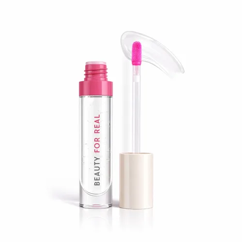 Beauty For Real Lip Revival Hi-Shine - Aceite hidratante para labios, estrella brillante (transparente), ligero, antiadherente, acabado brillante,