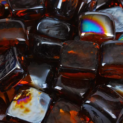 Miniatura 5 de Cubos reflectantes de vidrio para hoguera, vidrio de grado profesional para hoguera, roca de vidrio de 1 pulgada, piedras de vidrio, hoguera de gas