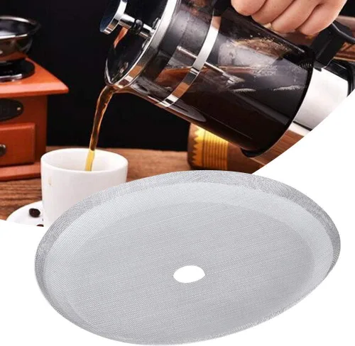 Miniatura 6 de Fdit 5 filtros universales de prensa francesa de acero inoxidable 304 de repuesto para 12 oz / 11.8 fl oz / 4 tazas de prensa francesa