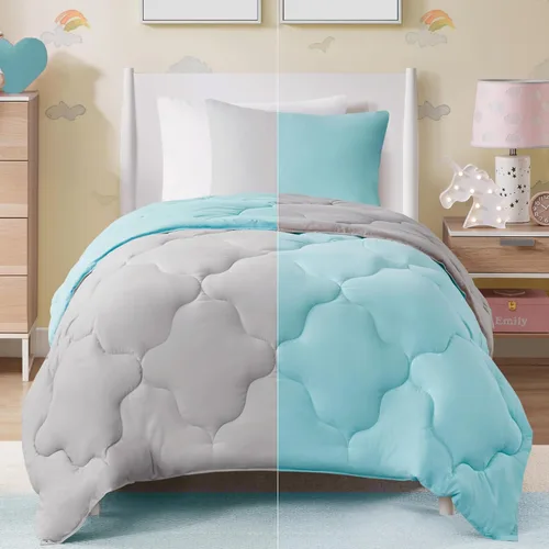 Comfort Spaces Vixie Juego de Edredón Reversible - Cubierta Acolchada Geométrica Casual de Moda, Ropa de Cama Acogedora Alternativa de Plumón para