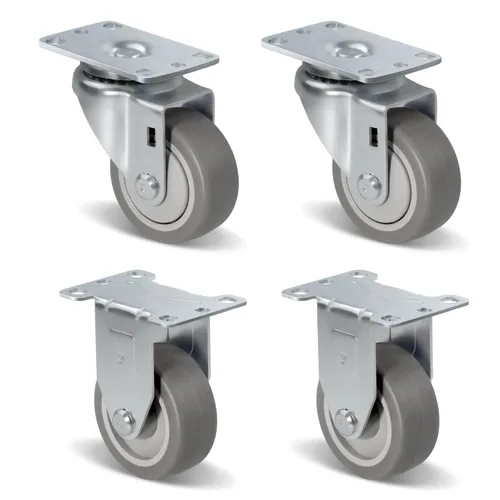Miniatura 41 de Ruedas de Carretilla Ninoso, Juego de 4 Ruedas Industriales de Alta Resistencia de 4" con Capacidad de Carga de 1200 Libras, Ruedas para Carro