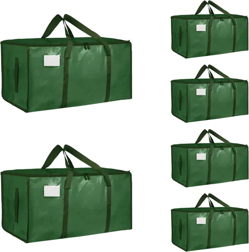 Miniatura 34 de Paquete de 4 bolsas de mudanza extra grandes y resistentes, bolsas de almacenamiento impermeables con asas y cremalleras, plegables para dormitorio