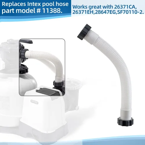Miniatura 4 de Reemplazo de manguera de bomba de filtro de arena de piscina de 14 pulgadas para bombas de filtro de arena Intex y sistemas de agua salada, manguera