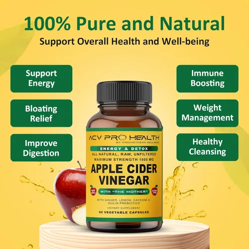 Miniatura 3 de Promethean Wellness ACV Pro - Cápsulas de vinagre de sidra de manzana, 2 unidades (180 unidades) certificadas orgánicas con píldoras ACV madre ACV