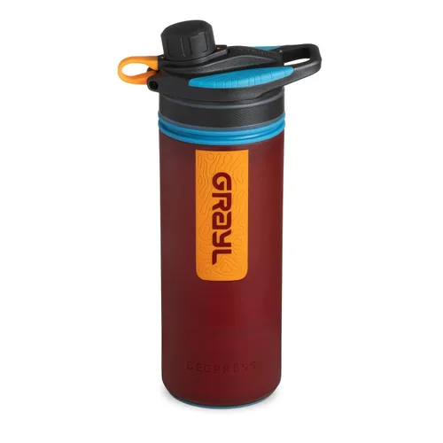 Miniatura 10 de GRAYL GeoPress - Botella purificadora de agua de 24 onzas, filtro para senderismo, campamento, supervivencia, viajes (azul Bali)