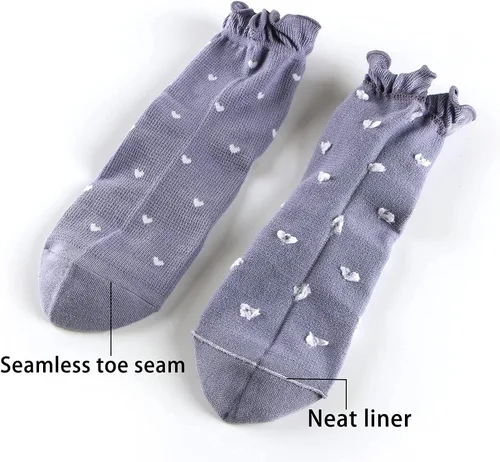 Miniatura 6 de Mcool Mary Calcetines para mujer, con volantes, casuales, transpirables, de algodón, de punto de lechuga, paquete de 6, Multi