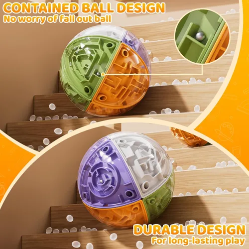 Miniatura 7 de Rompecabezas de bola 3D para niños de 5-8, 8-12, juego de combinación de colores, juguete para niños con razonamiento lógico, juguetes