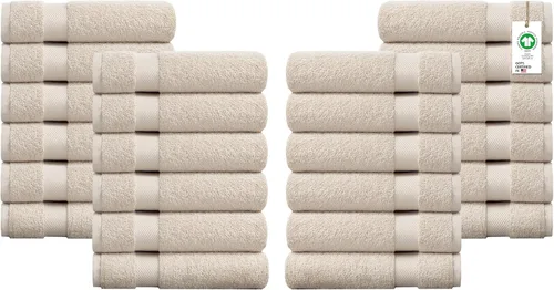 Miniatura 43 de Toallas 100% algodón orgánico de 22.93 oz/m² de felpa al tacto de secado rápido, paquete de 12 toallas de lavado de algodón orgánico, certificado