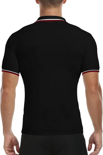 Miniatura 7 de MLANM Men's Polo Regular-Fit Quick-Dry Golf Striped Short Sleeve Collared T-Shirts