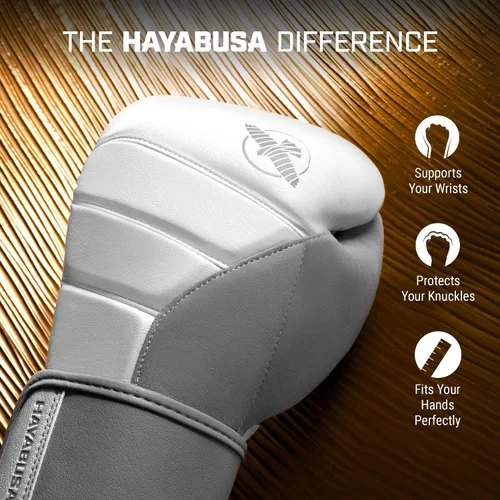 Miniatura 2 de Hayabusa T3 - Guantes de boxeo para hombre y mujer, protección de muñeca y nudillos, cierre de velcro doble X, soporte de muñeca con férulas