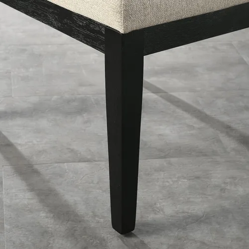 Miniatura 9 de Roundhill Furniture Rocco - Juego de 2 sillas de comedor contemporáneas de madera maciza, color beige
