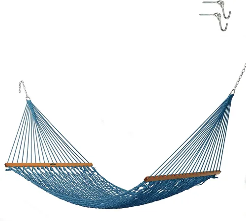 Miniatura 11 de Original Pawleys Island Hamaca individual de cuerda DuraCord marrón antiguo – 12 pies x 50 in., 1 persona, capacidad de 450 libras, barra